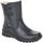 Chaussures Femme Bottines Rieker Black Casual Leather Boots Noir