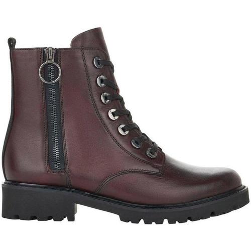 Chaussures Femme Bottines Remonte Bordo Casual Leather Booties Rouge