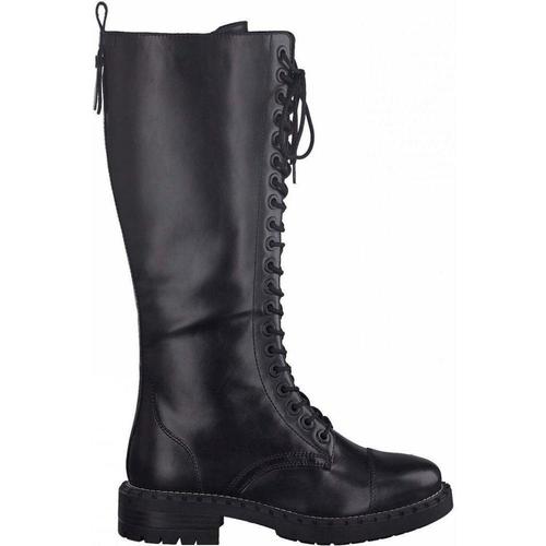 Chaussures Femme Bottines Tamaris Black Casual Leather Boots Noir