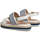 Chaussures Femme Sandales sport Geox white blue casual open sandals Blanc