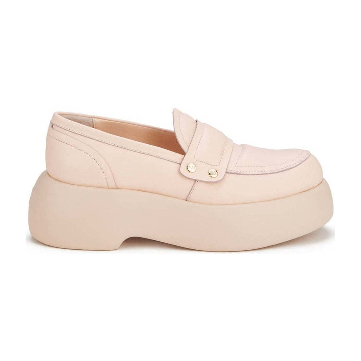 Chaussures Femme Ballerines / babies Agl puffy moc shoes Woman Beige
