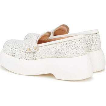 Agl puffy moc perforated shoes Blanc