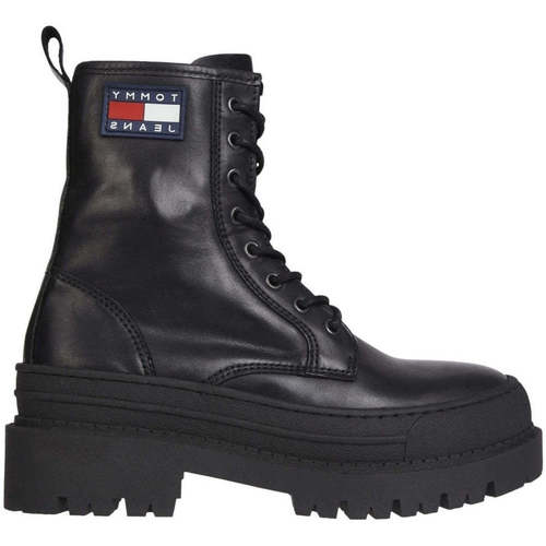 Chaussures Femme Bottines Tommy Jeans lace up boot Noir