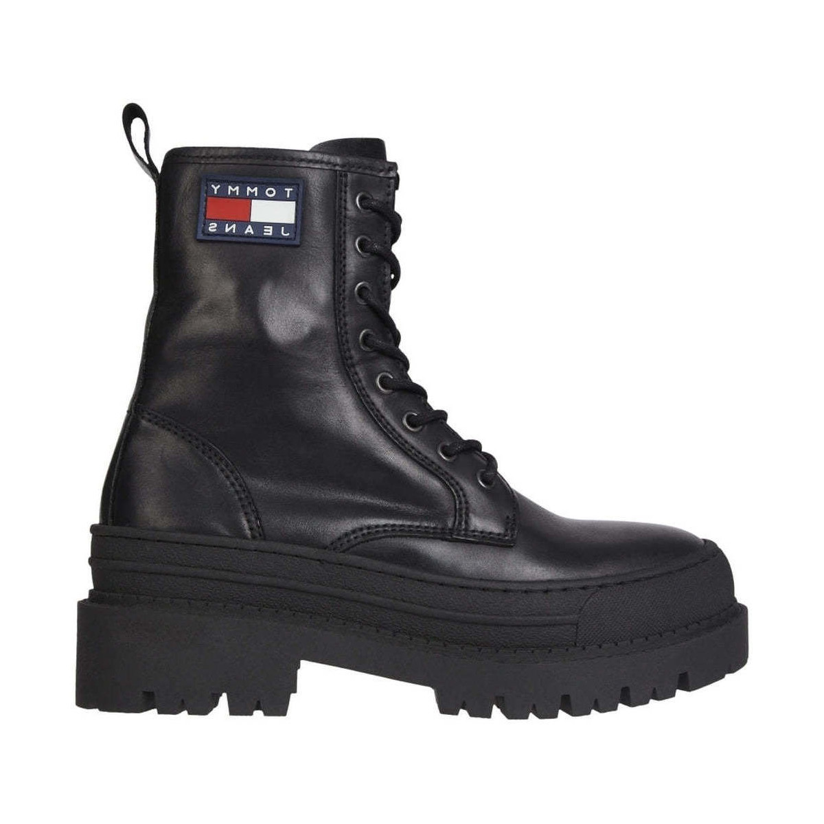 Chaussures Femme Bottines Tommy Jeans lace up boot Noir