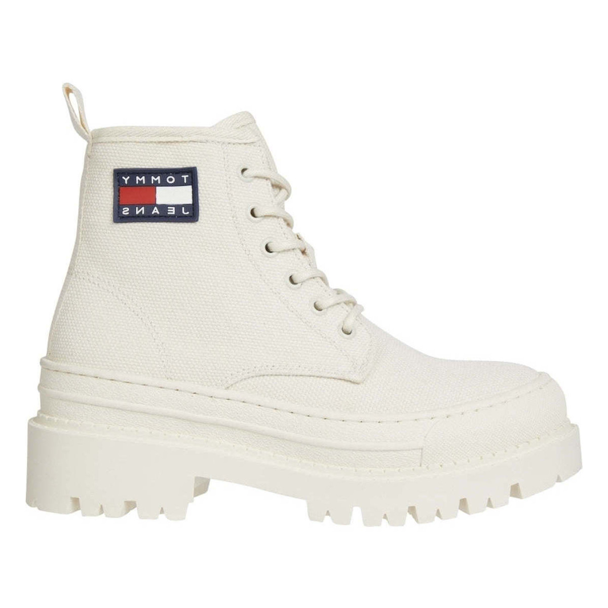 Chaussures Femme Bottines Tommy Jeans foxing boot Blanc