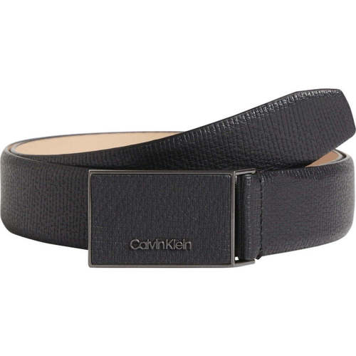 Accessoires textile Homme Ceintures 0IM Calvin Klein Jeans leather inlay plaque pal 35mm belts Noir