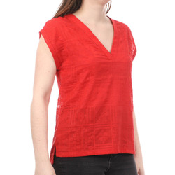 Vêtements Femme La Fileria For Daniello chevron-knit cotton pullover Teddy Smith 32313916D Rouge