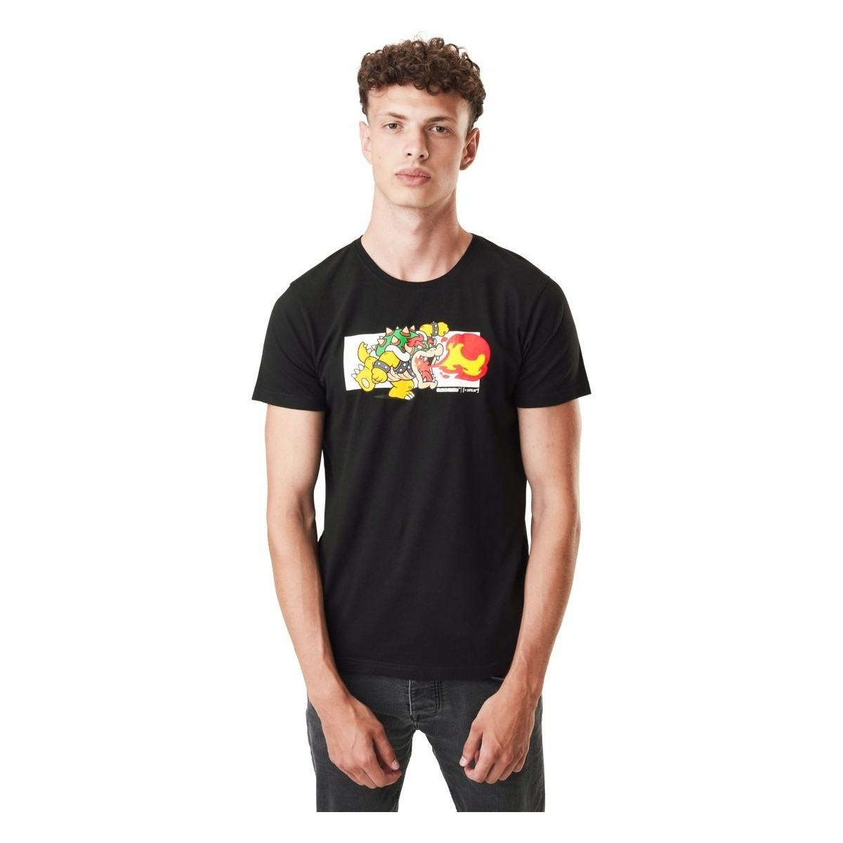 Vêtements Homme T-shirts manches courtes Capslab T-Shirt homme Super Mario Bros Bowser Noir