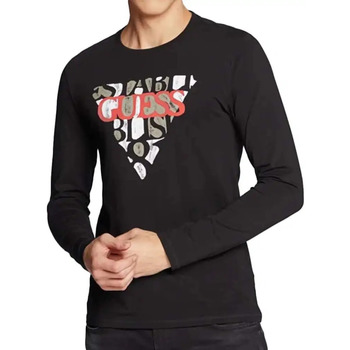 Vêtements Homme T-shirts manches courtes Guess Roxo Classic logo triangle Noir