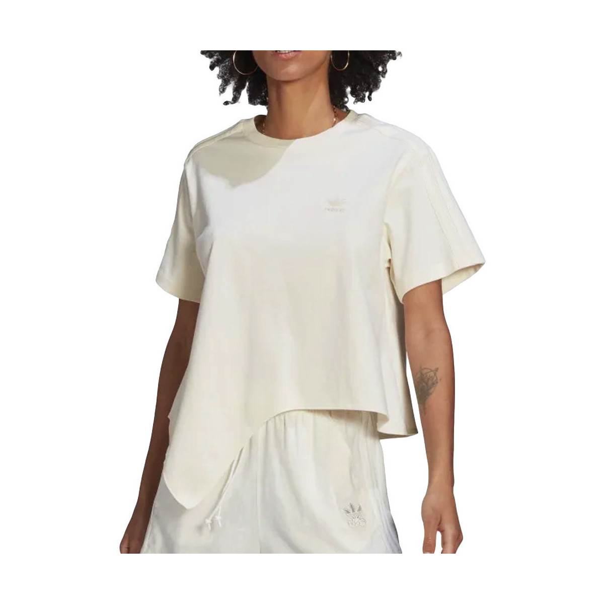 Vêtements Fille T-shirts manches courtes adidas Originals HD2759 Blanc