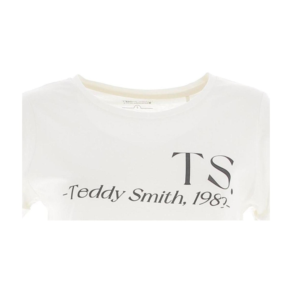 Vêtements Femme T-shirts manches courtes Teddy Smith T-sweety mc Blanc