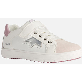 Chaussures Fille Baskets mode Geox J SILENEX GIRL blanc/rose