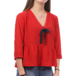 Vêtements Femme La Fileria For Daniello chevron-knit cotton pullover Teddy Smith 32314214D Rouge