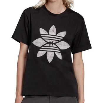 Vêtements Fille Moschino Kids stud-embellished logo t-shirt adidas Originals HG6415 Noir