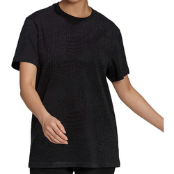 Vêtements Fille T-shirts manches courtes adidas jersey Originals H20423 Noir