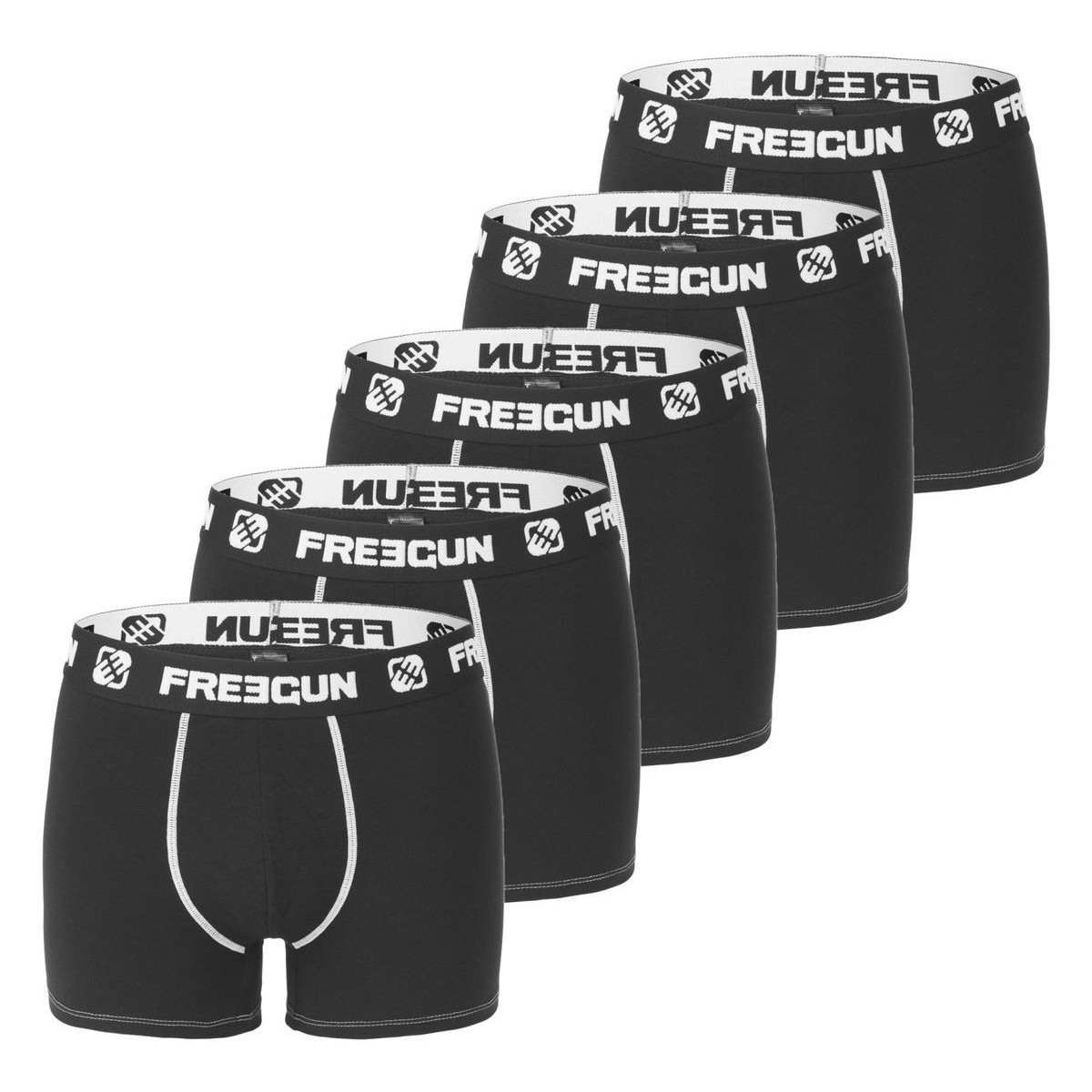 Sous-vêtements Garçon Boxers Freegun Lot de 5 boxers garçon Uni Noir