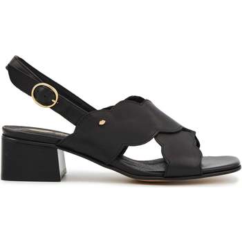 Chaussures Femme Sandales et Nu-pieds Douceur d intéri Paname En Cuir Rosie Cuir Lisse Noir