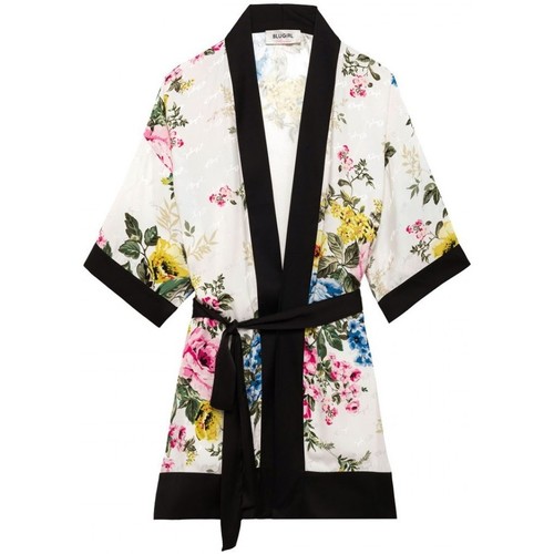 Vêtements Femme Vent Du Cap Blugirl Kimono En Satin Jacquard  Fleurs Multicolore