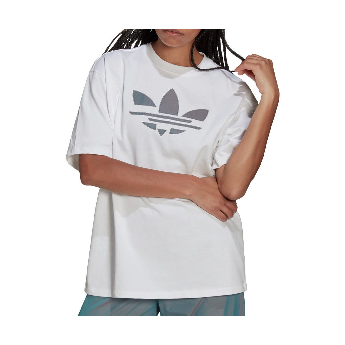 Vêtements Fille T-shirts & Polos adidas Originals H35894 Blanc