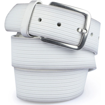ceinture suitable  ceinture structure en cuir blanche 