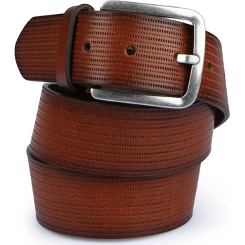 ceinture suitable  ceinture structure en cuir marron 