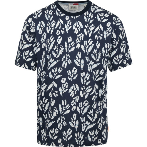 Vêtements Homme Chemise Oxford Blanche Scotch & Soda T-Shirt Imprimé Marine Bleu