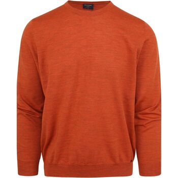sweat-shirt olymp  pull col rond wool orange 