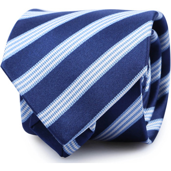 Vêtements Homme Cravates et accessoires Suitable Cravate Soie Bleu Foncé Rayures Bleu