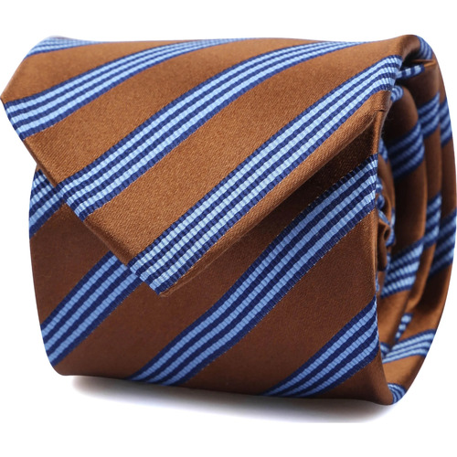 Vêtements Homme Cravates et accessoires Suitable Cravate Soie Marron Rayures Marron