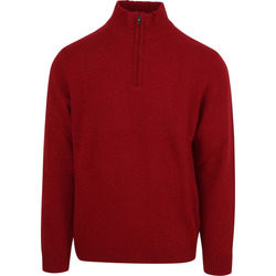 Vêtements Homme Sweats Suitable Pull Demi-Zippé en Laine Mélangée Rouge Rouge