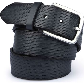 ceinture suitable  ceinture structure en cuir bleu marine 