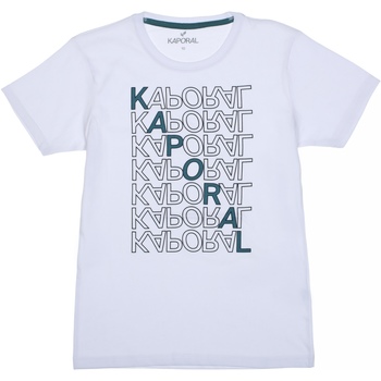 Vêtements Garçon T-shirts manches courtes Kaporal Tee Shirt Garçon col rond Blanc