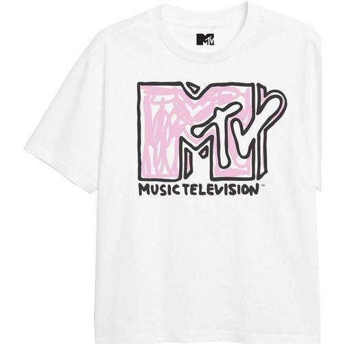 Vêtements Fille T-shirts manches longues Mtv TV2028 Blanc