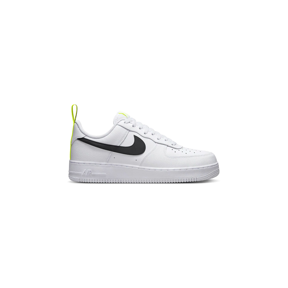 Chaussures Baskets mode Nike Air Force 1'07 White Black Volt Blanc