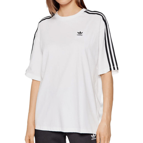 Vêtements Fille T-shirts manches courtes adidas back Originals H37796 Blanc