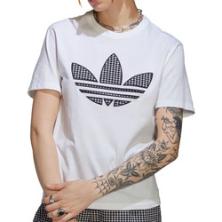 Vêtements Fille T-shirts manches courtes adidas jersey Originals HB9436 Blanc
