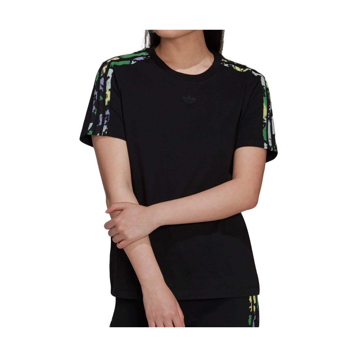 Vêtements Fille T-shirts & Polos adidas Originals H15779 Noir