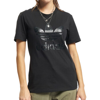Vêtements Fille T-shirts manches courtes adidas Originals H09772 Noir