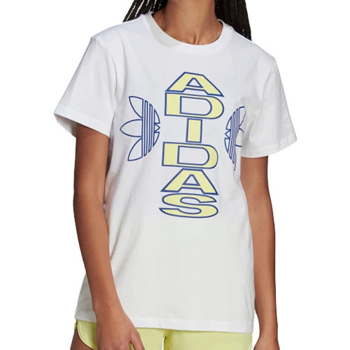 Vêtements Fille Moschino Kids stud-embellished logo t-shirt adidas Originals H15784 Blanc