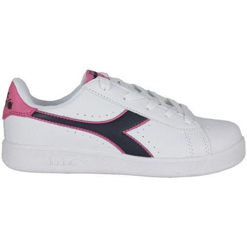Chaussures Enfant Baskets mode tape Diadora 101.173323 01 C8593 White/Black iris/Pink pas Blanc