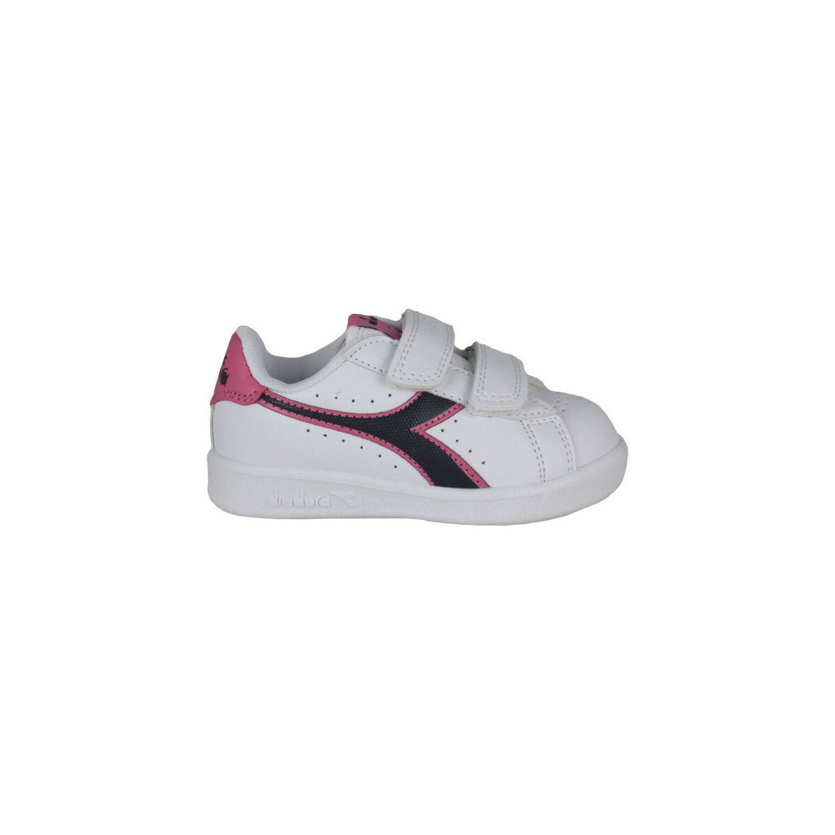Chaussures Enfant Baskets mode Diadora 101.173339 01 C8593 White/Black iris/Pink pas Blanc