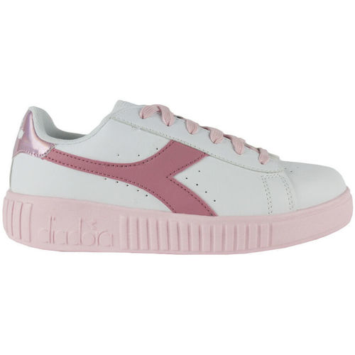 Chaussures Enfant Baskets mode tape Diadora 101.176595 01 C0237 White/Sweet pink Rose