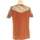 Vêtements Femme T-Shirt aus reiner Baumwolle mit Schriftzug An Epic Human 616 J 36 - T1 - S Marron