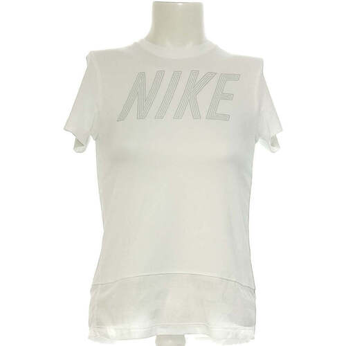 Vêtements Femme nike shox turbo 12 blue Nike top manches courtes  38 - T2 - M Blanc Blanc