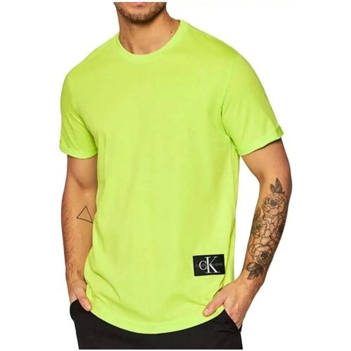Vêtements Homme T-shirts & Polos Calvin Klein Jeans T shirt homme  Ref 59075 ACI Jaune Jaune