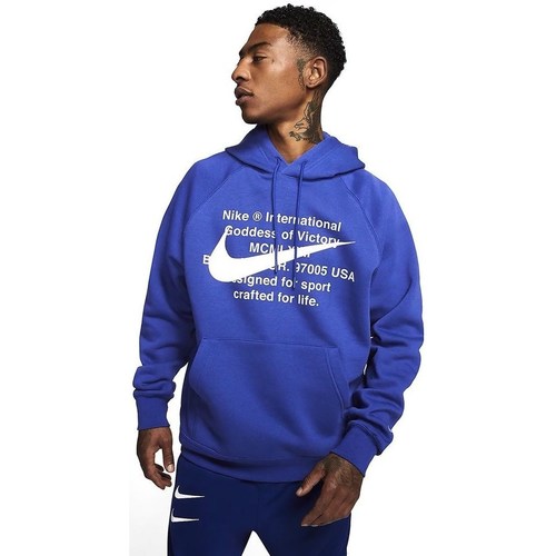 Nike Swoosh Hoody Bleu - Vêtements Sweats Homme 117,00 €