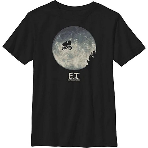 Vêtements Garçon T-shirts manches longues E.t. The Extra-Terrestrial Over The Moon Noir