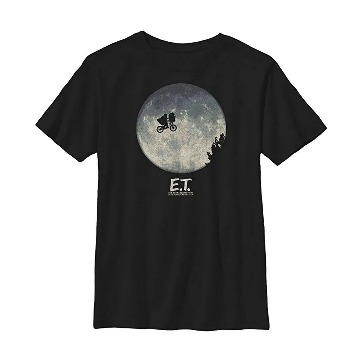 Vêtements Garçon T-shirts manches longues E.t. The Extra-Terrestrial Over The Moon Noir