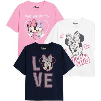 Vêtements Fille T-shirts manches longues Disney Minnie Mouse & Daisy Rouge