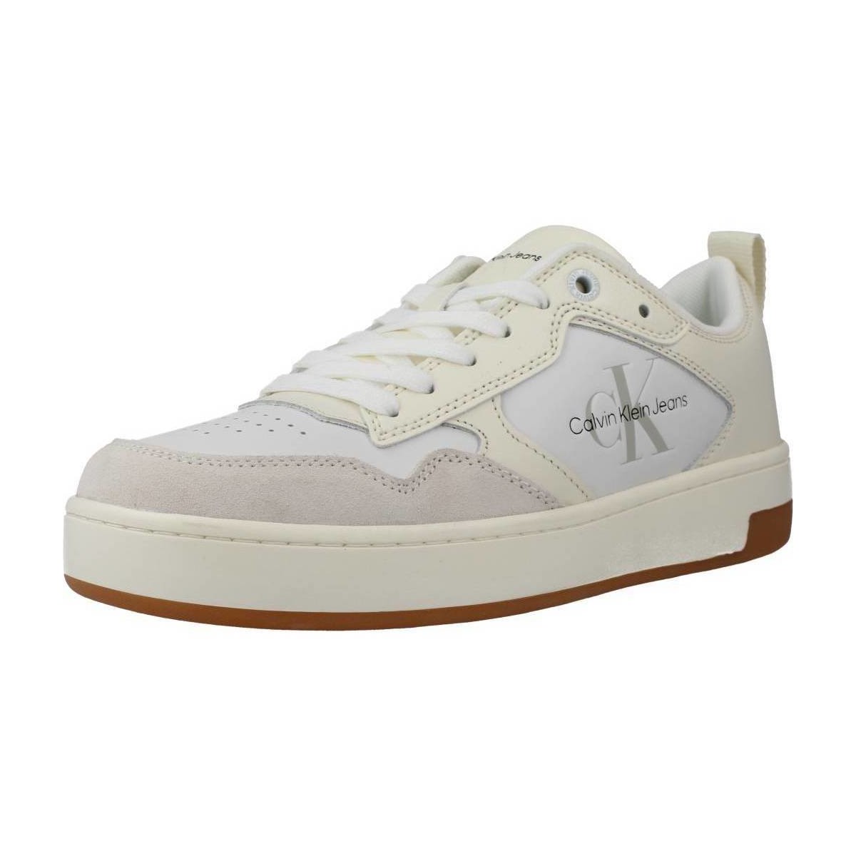 Chaussures Femme Baskets mode Calvin Klein Jeans CUPSOLE LOW LTH Blanc